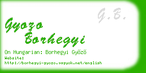 gyozo borhegyi business card